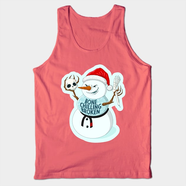 Black Belt Snowman - Christmas gift Tank Top by undersideland